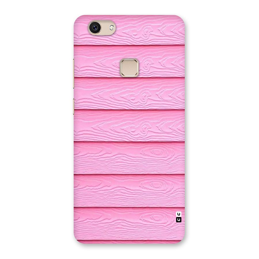 Pink Wood Back Case for Vivo V7