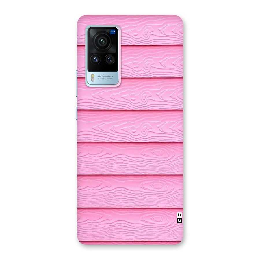 Pink Wood Back Case for Vivo X60 Pro