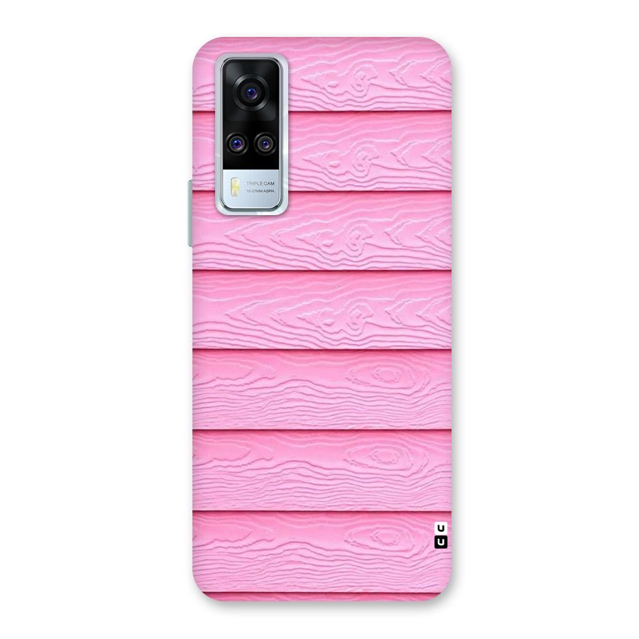 Pink Wood Back Case for Vivo Y31