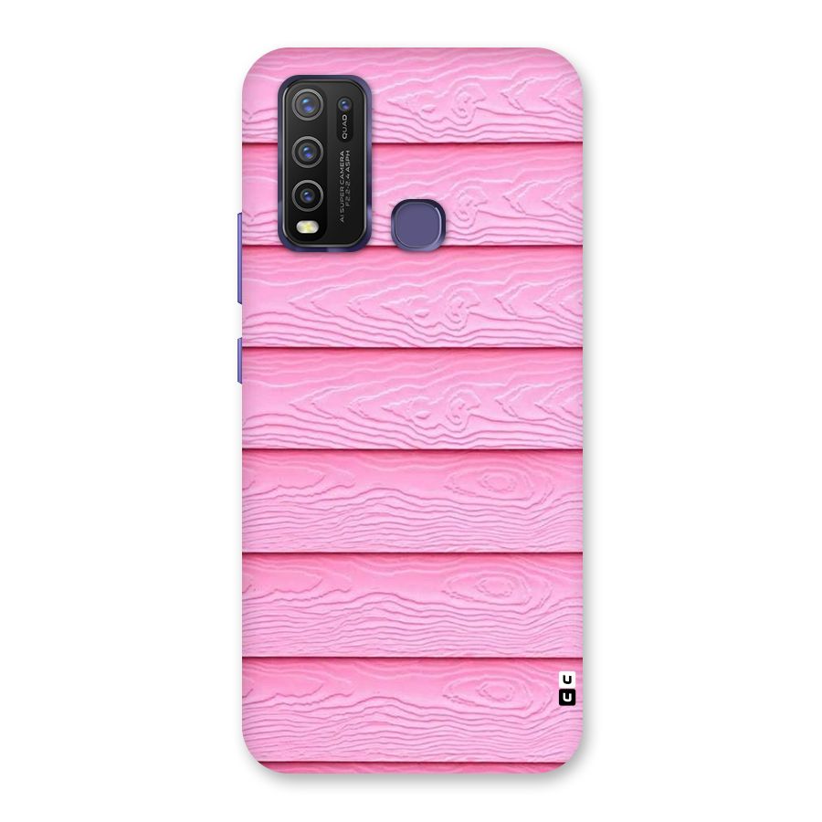 Pink Wood Back Case for Vivo Y50