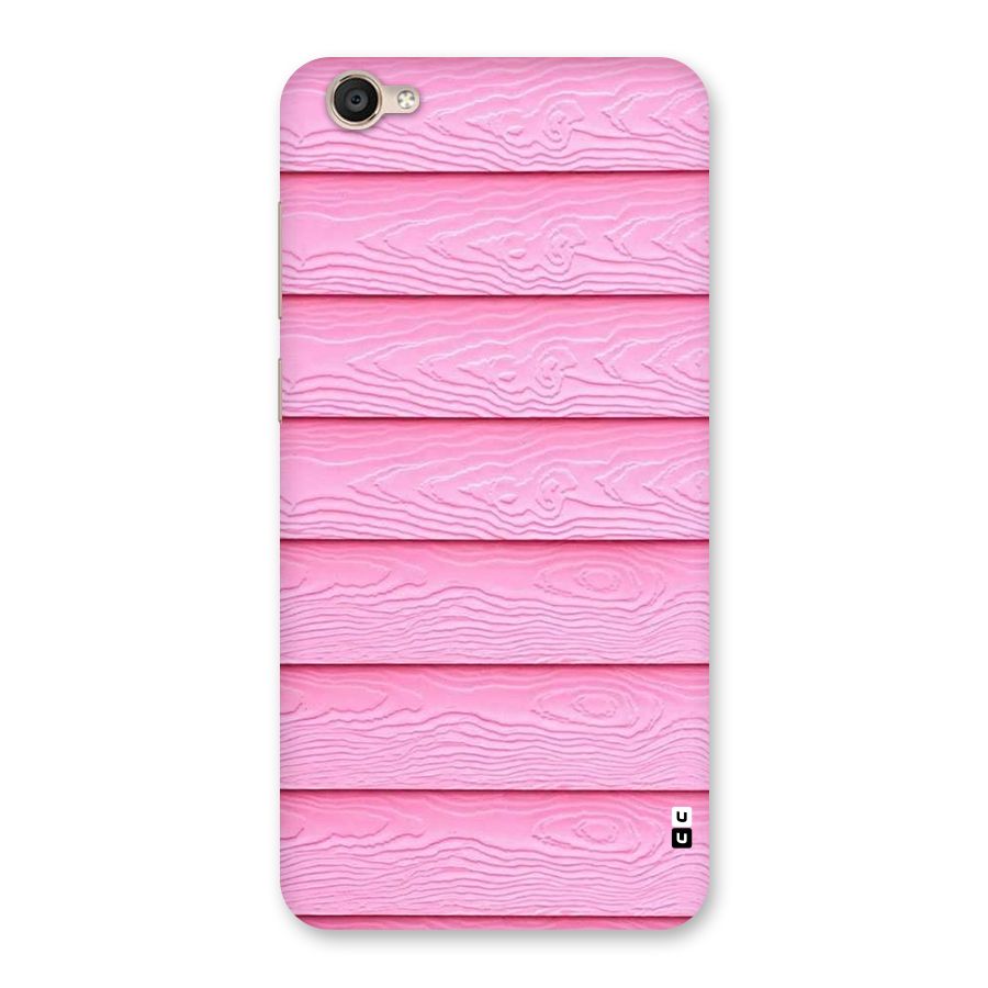 Pink Wood Back Case for Vivo Y55