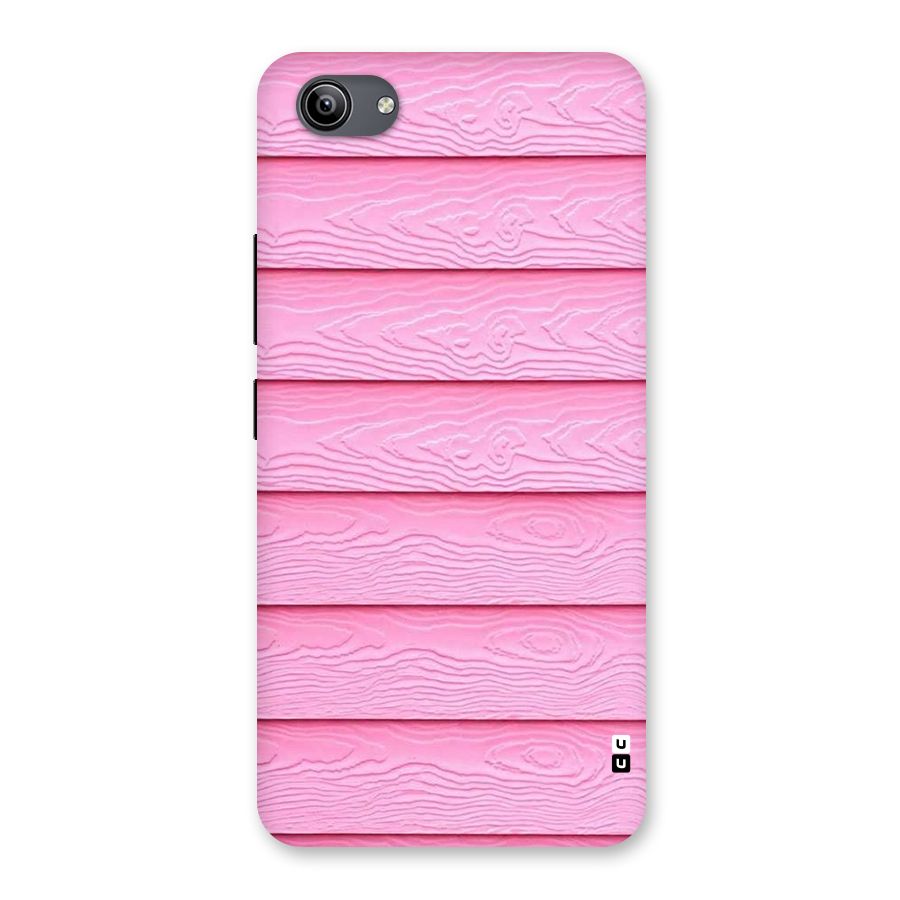 Pink Wood Back Case for Vivo Y81i