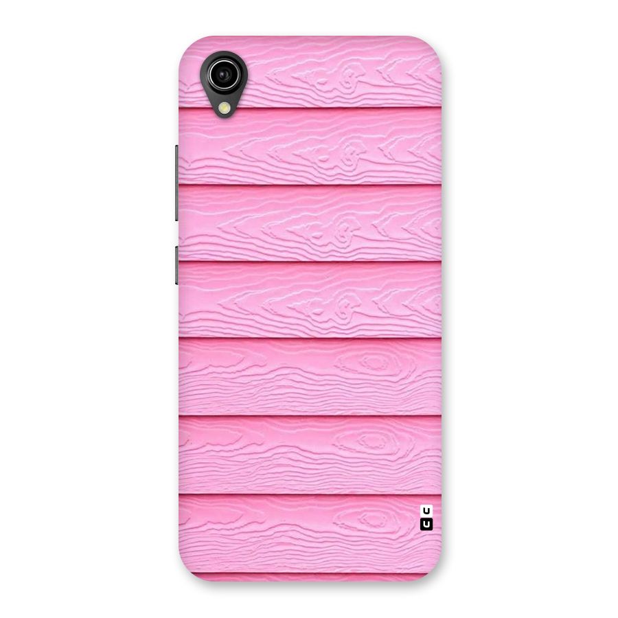 Pink Wood Back Case for Vivo Y90