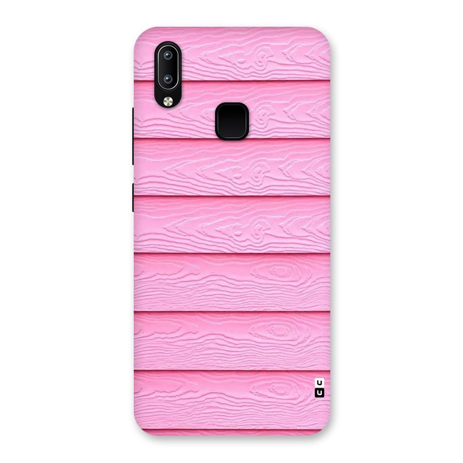 Pink Wood Back Case for Vivo Y93