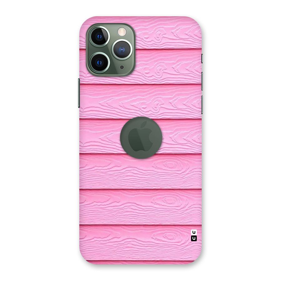 Pink Wood Back Case for iPhone 11 Pro Logo  Cut