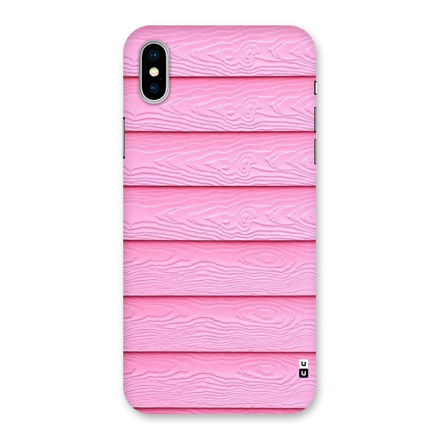 Pink Wood Back Case for iPhone XS
