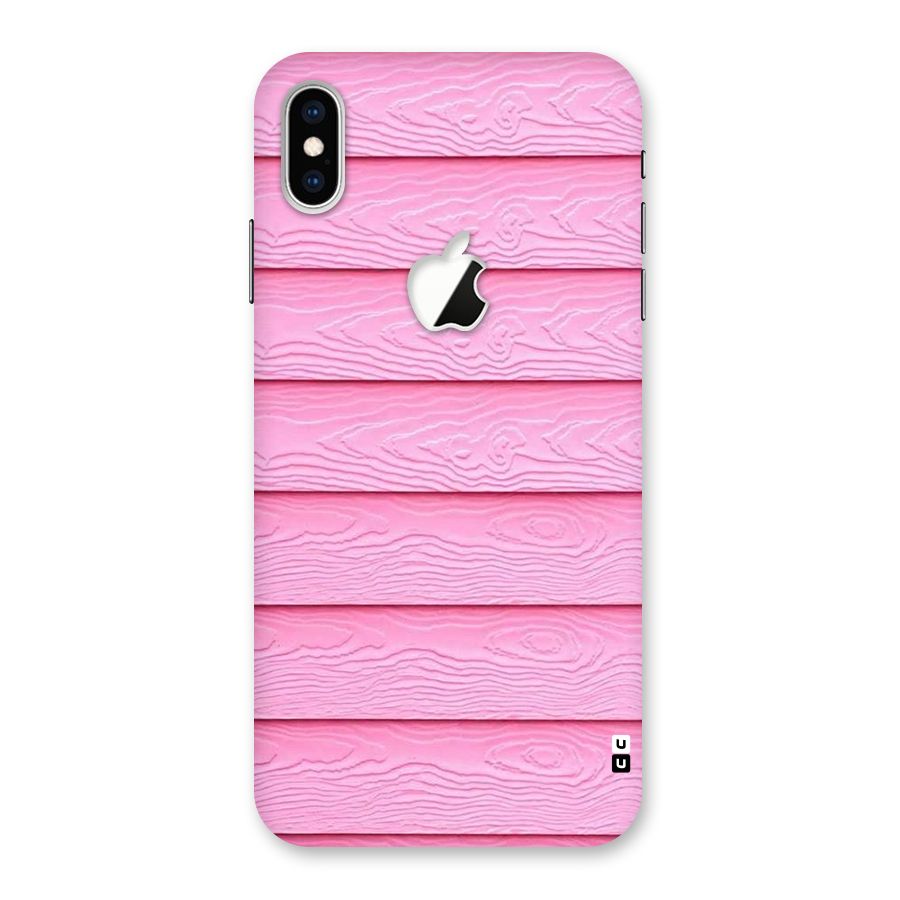 Pink Wood Back Case for iPhone XS Max Apple Cut