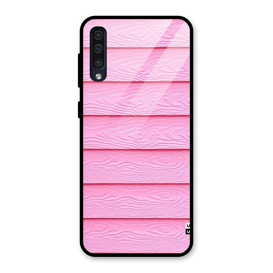 Pink Wood Glass Back Case for Galaxy A30s