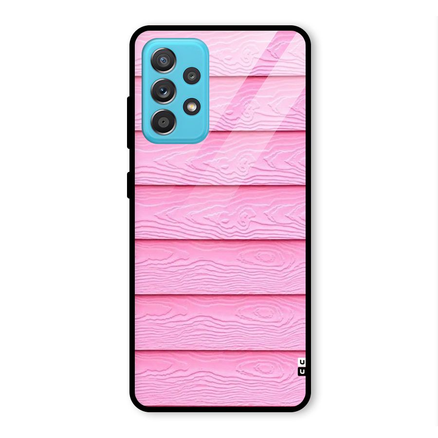 Pink Wood Glass Back Case for Galaxy A52