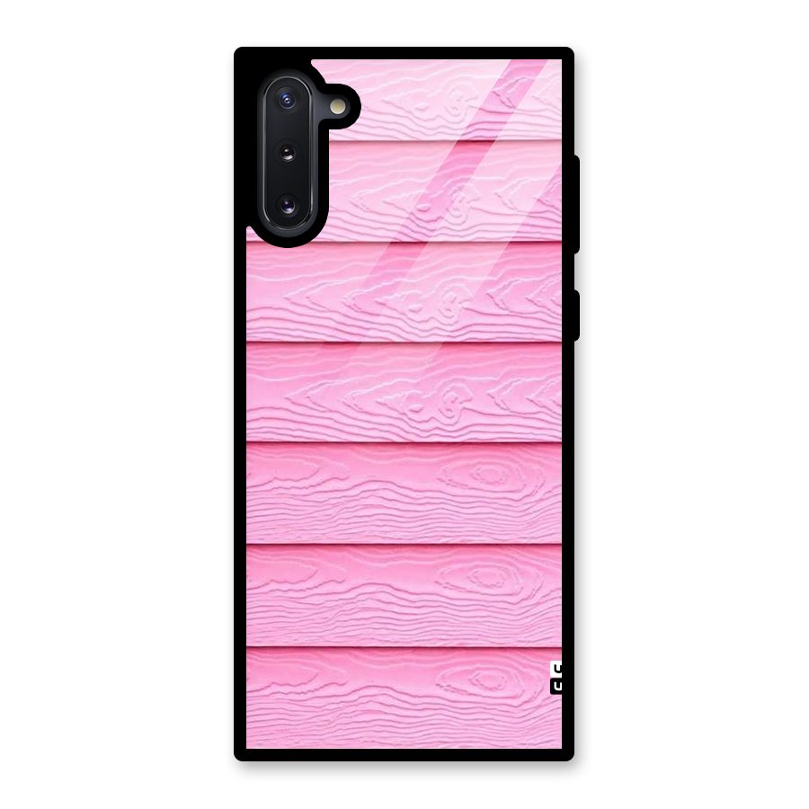 Pink Wood Glass Back Case for Galaxy Note 10