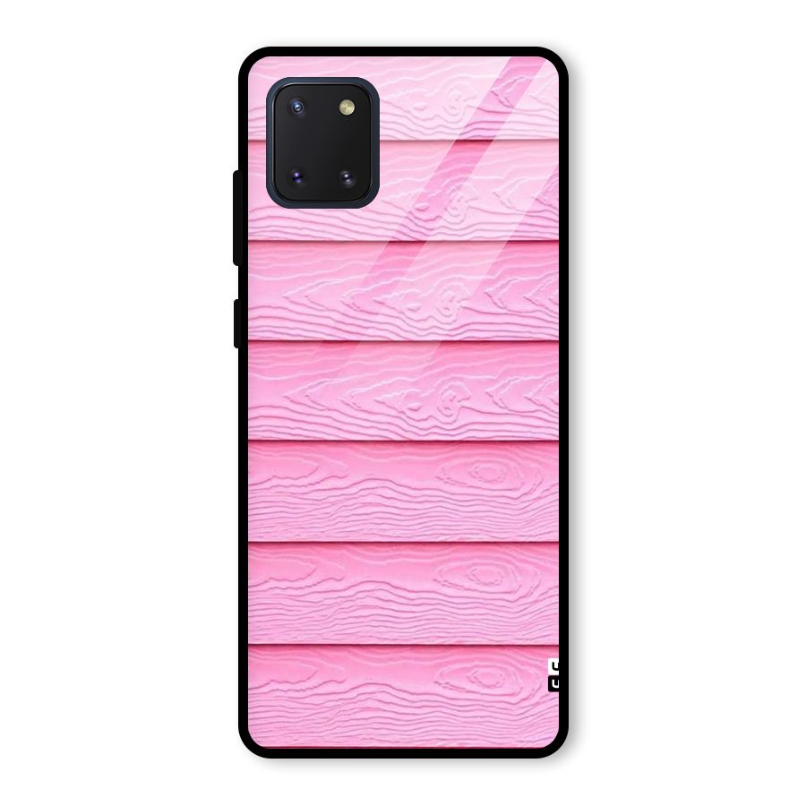 Pink Wood Glass Back Case for Galaxy Note 10 Lite
