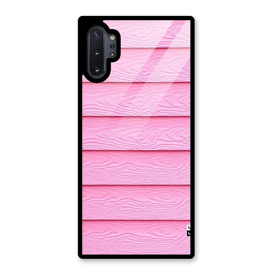 Pink Wood Glass Back Case for Galaxy Note 10 Plus