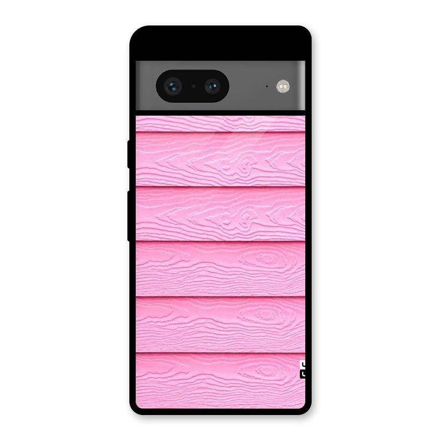 Pink Wood Glass Back Case for Google Pixel 7