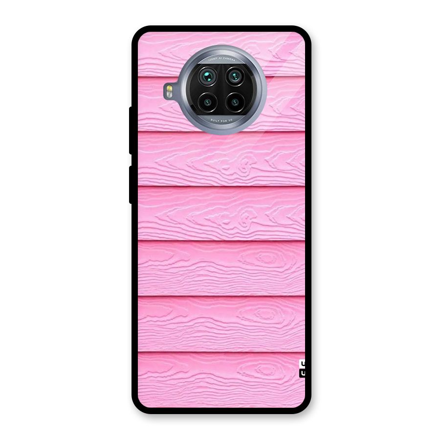 Pink Wood Glass Back Case for Mi 10i