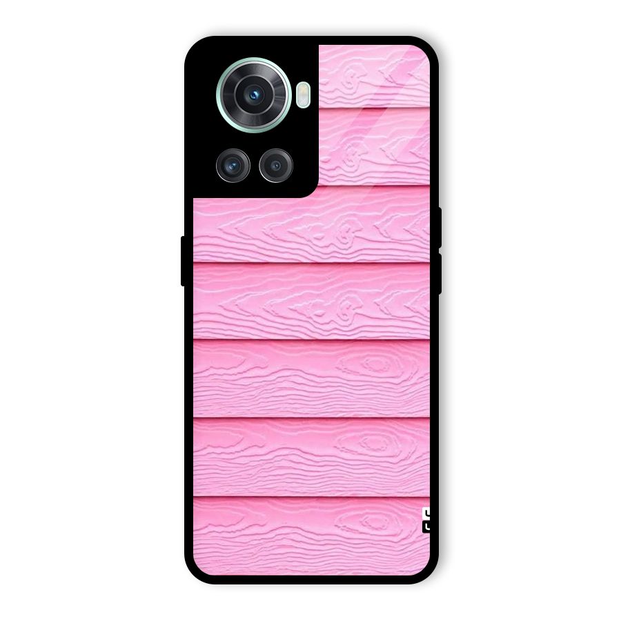 Pink Wood Glass Back Case for OnePlus 10R