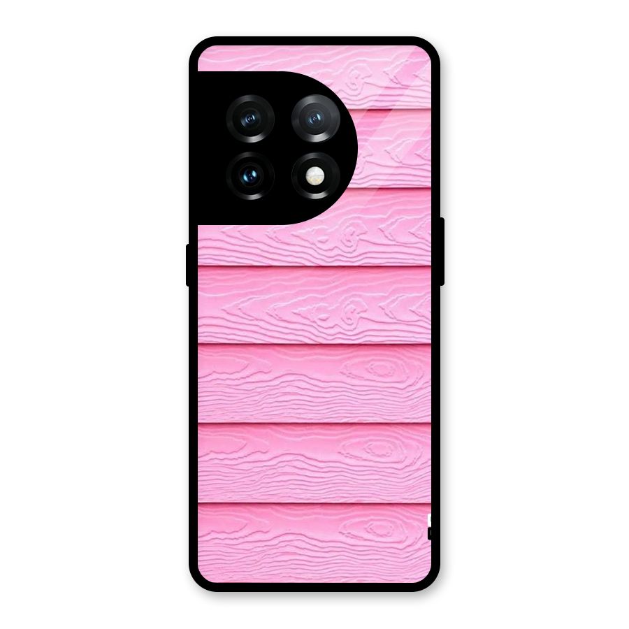 Pink Wood Glass Back Case for OnePlus 11