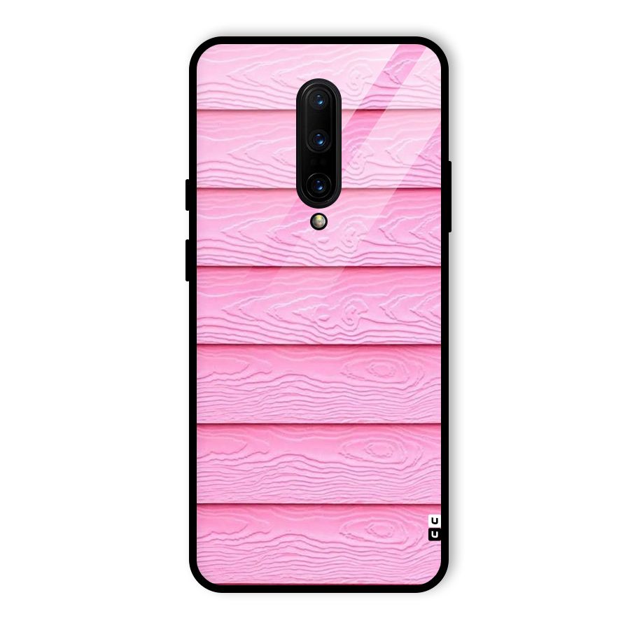 Pink Wood Glass Back Case for OnePlus 7 Pro