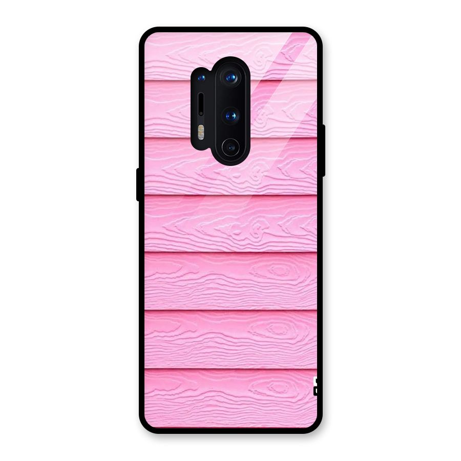 Pink Wood Glass Back Case for OnePlus 8 Pro