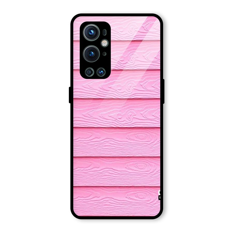 Pink Wood Glass Back Case for OnePlus 9 Pro