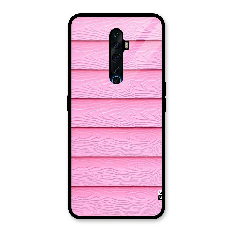Pink Wood Glass Back Case for Oppo Reno2 Z