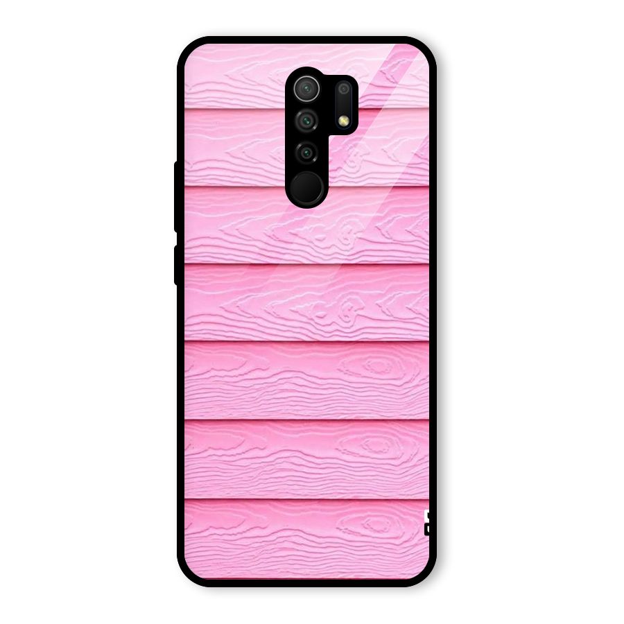 Pink Wood Glass Back Case for Poco M2