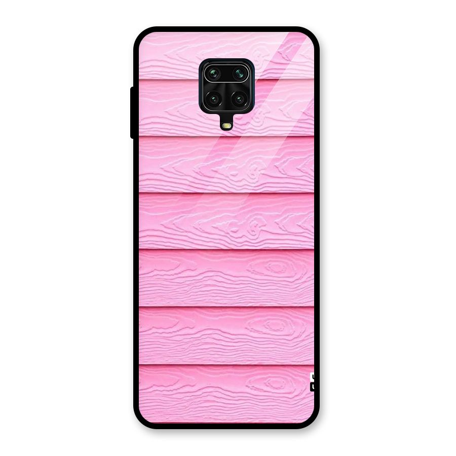 Pink Wood Glass Back Case for Poco M2 Pro