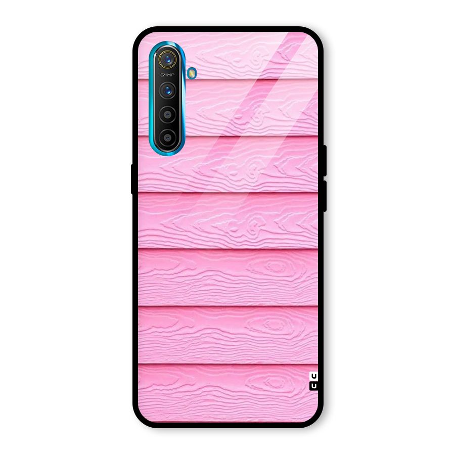 Pink Wood Glass Back Case for Realme X2