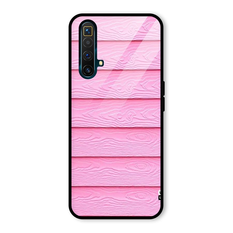 Pink Wood Glass Back Case for Realme X3 SuperZoom