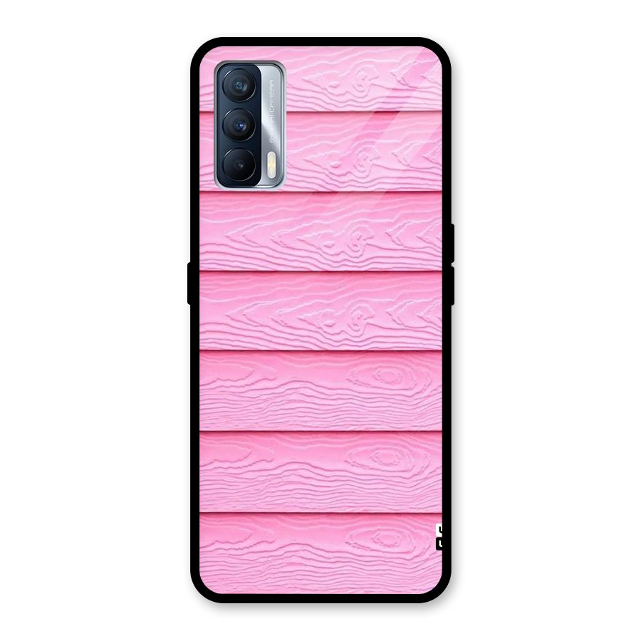 Pink Wood Glass Back Case for Realme X7