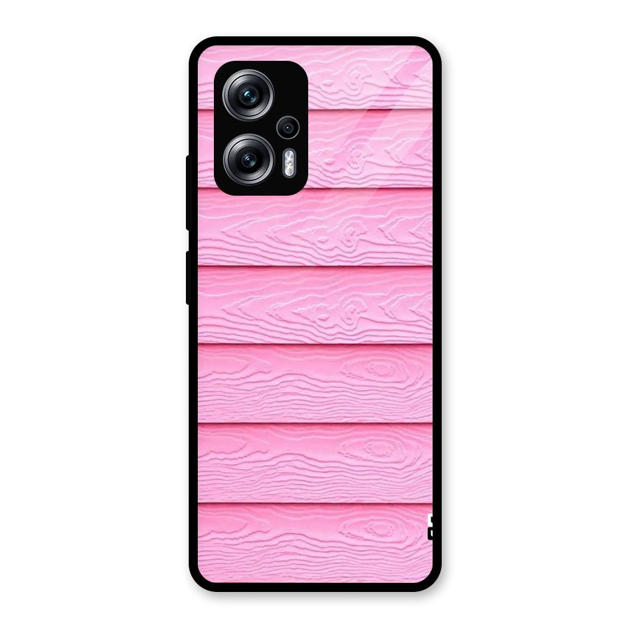 Pink Wood Glass Back Case for Redmi K50i