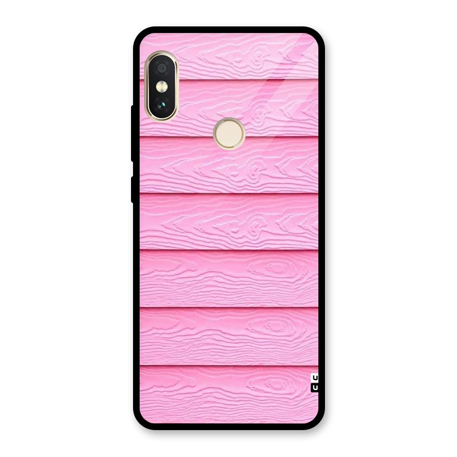 Pink Wood Glass Back Case for Redmi Note 5 Pro