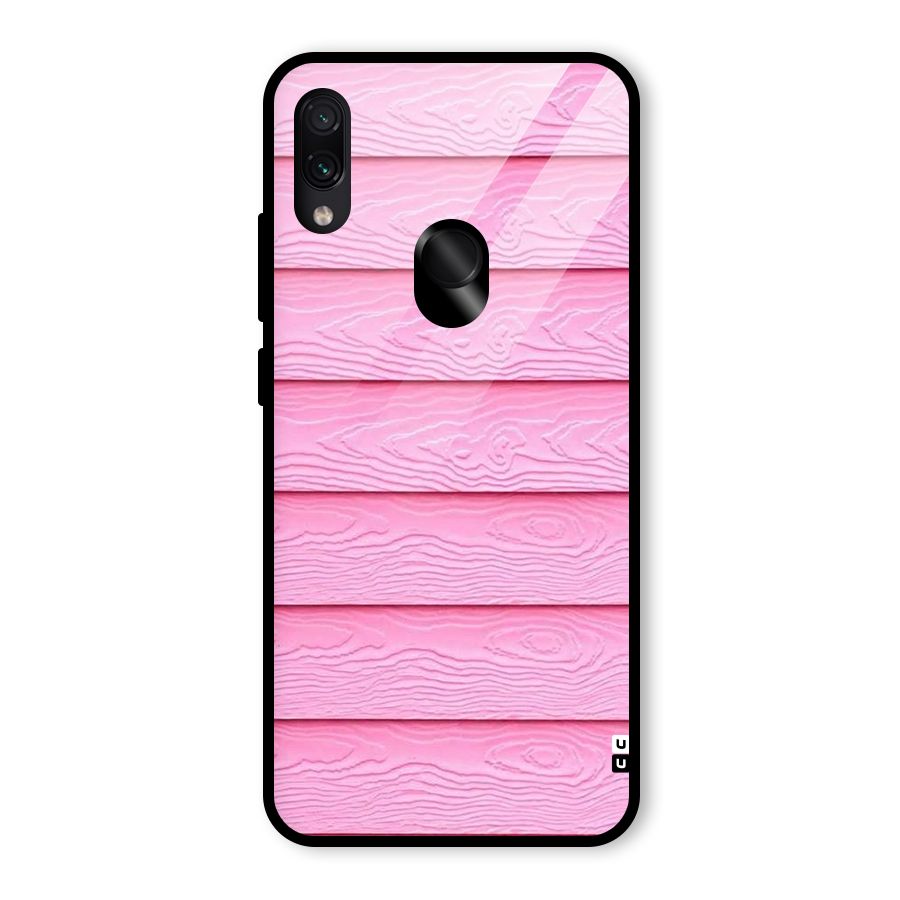 Pink Wood Glass Back Case for Redmi Note 7 Pro