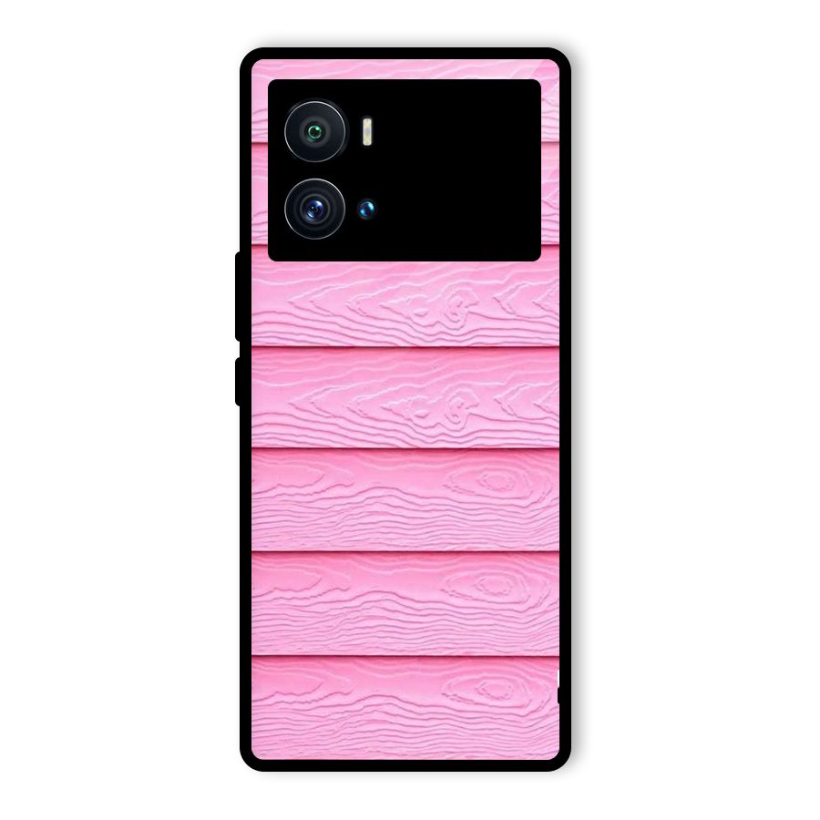 Pink Wood Glass Back Case for Vivo iQOO 9 Pro