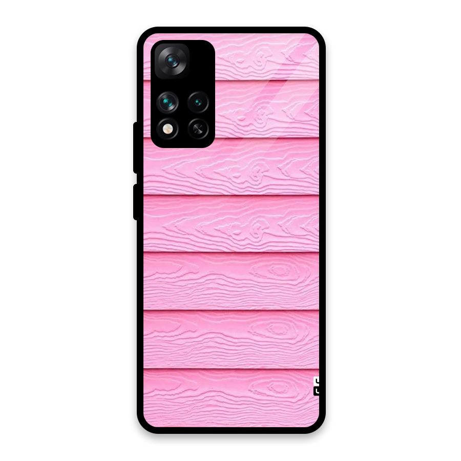Pink Wood Glass Back Case for Xiaomi 11i HyperCharge 5G