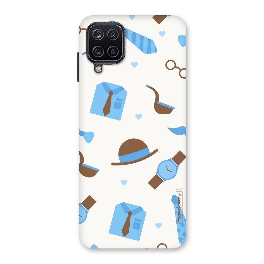 Pipe Hat Watch Pattern Back Case for Galaxy A12