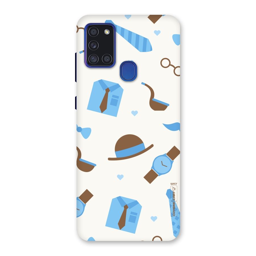 Pipe Hat Watch Pattern Back Case for Galaxy A21s