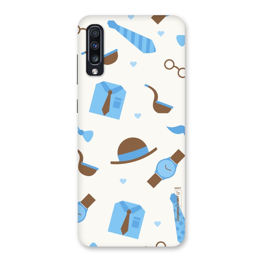 Pipe Hat Watch Pattern Back Case for Galaxy A70