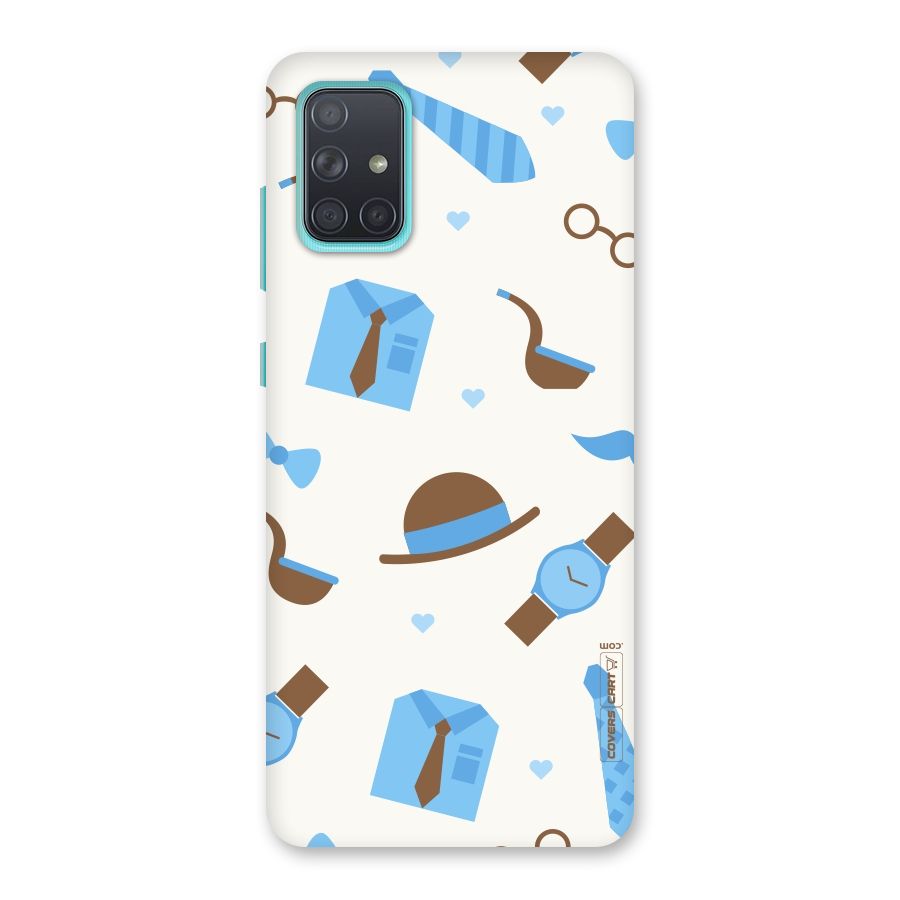 Pipe Hat Watch Pattern Back Case for Galaxy A71