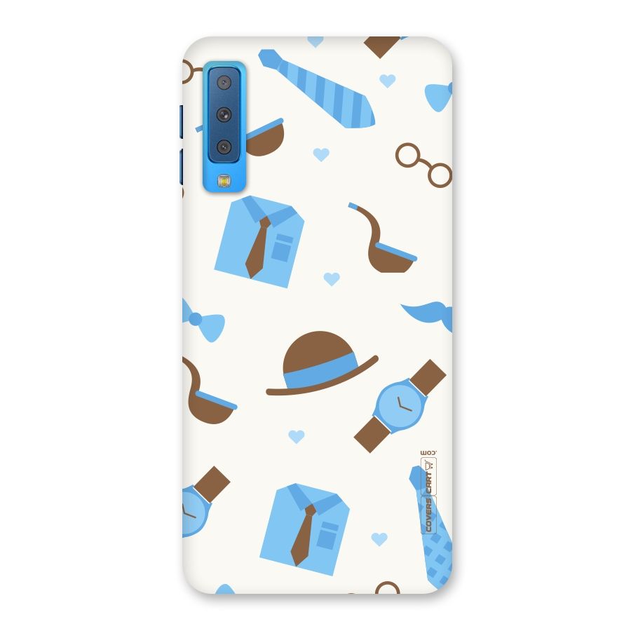 Pipe Hat Watch Pattern Back Case for Galaxy A7 (2018)