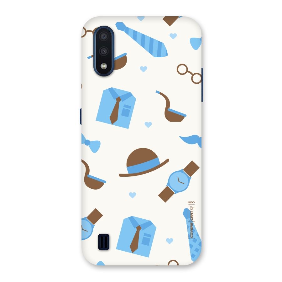 Pipe Hat Watch Pattern Back Case for Galaxy M01