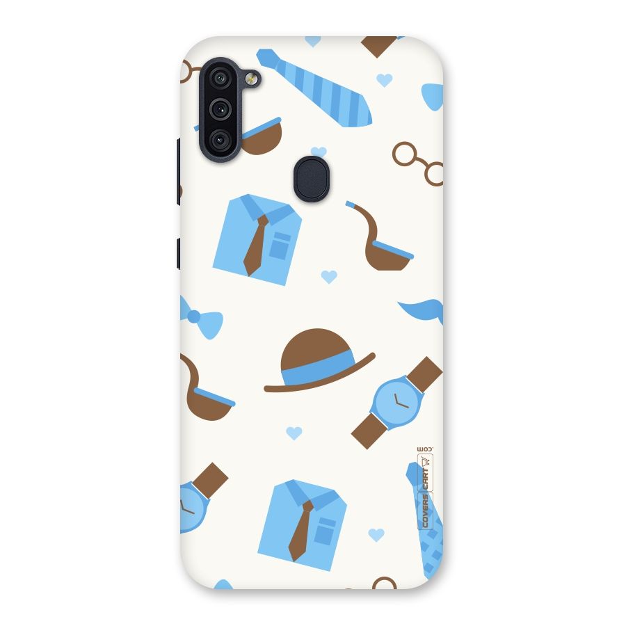 Pipe Hat Watch Pattern Back Case for Galaxy M11