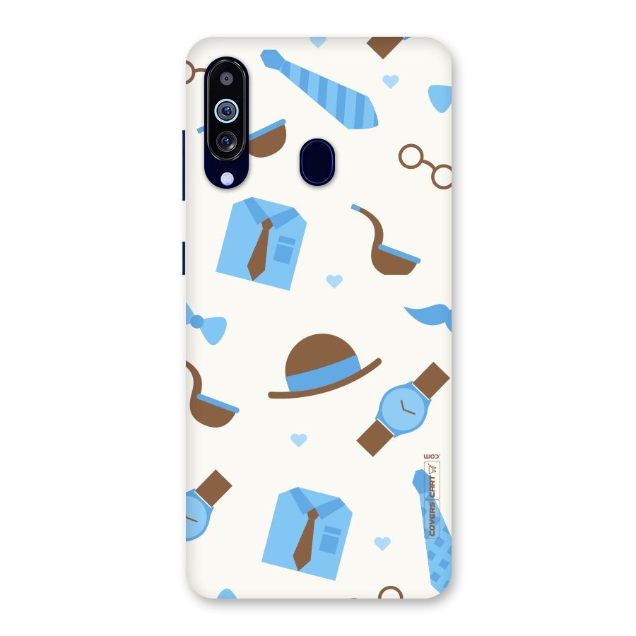 Pipe Hat Watch Pattern Back Case for Galaxy M40
