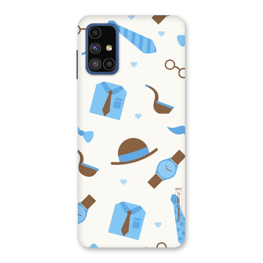 Pipe Hat Watch Pattern Back Case for Galaxy M51