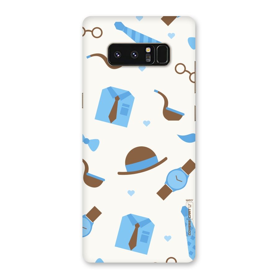 Pipe Hat Watch Pattern Back Case for Galaxy Note 8