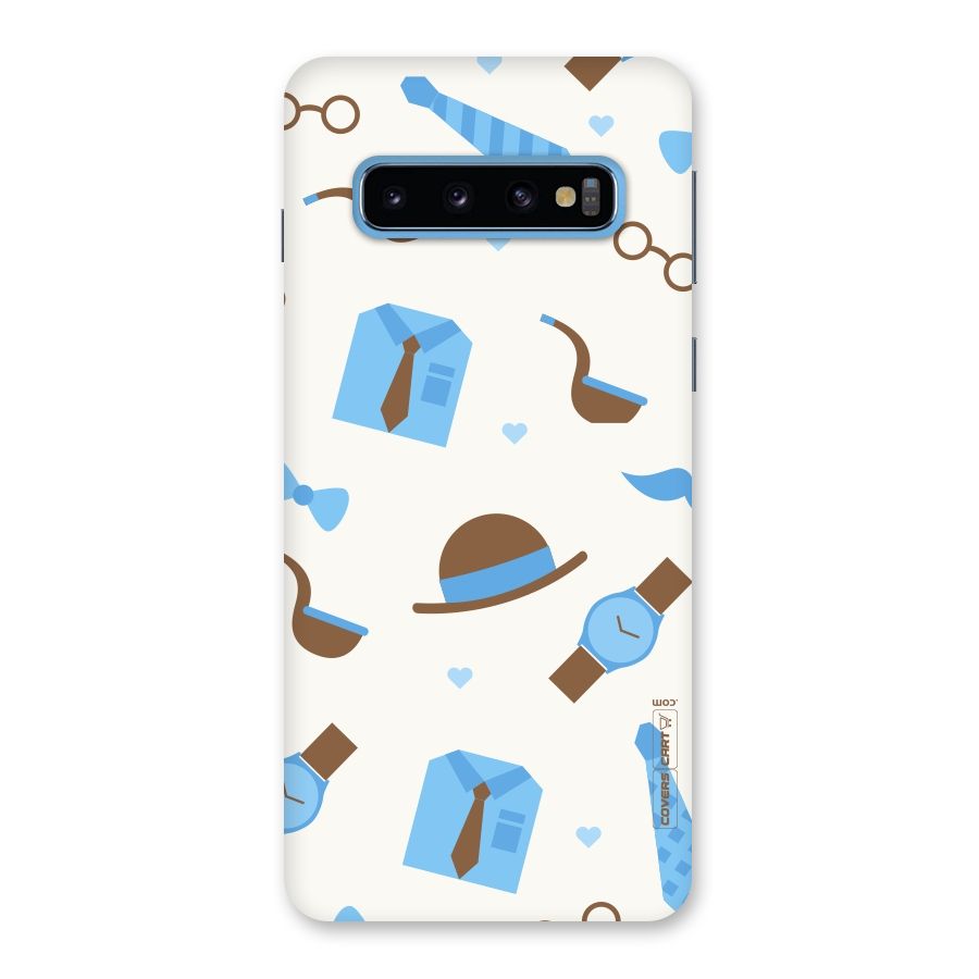 Pipe Hat Watch Pattern Back Case for Galaxy S10