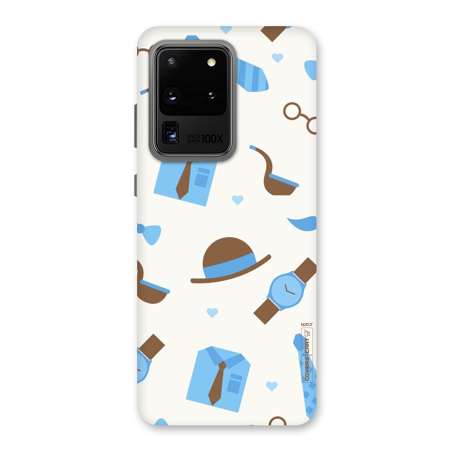 Pipe Hat Watch Pattern Back Case for Galaxy S20 Ultra