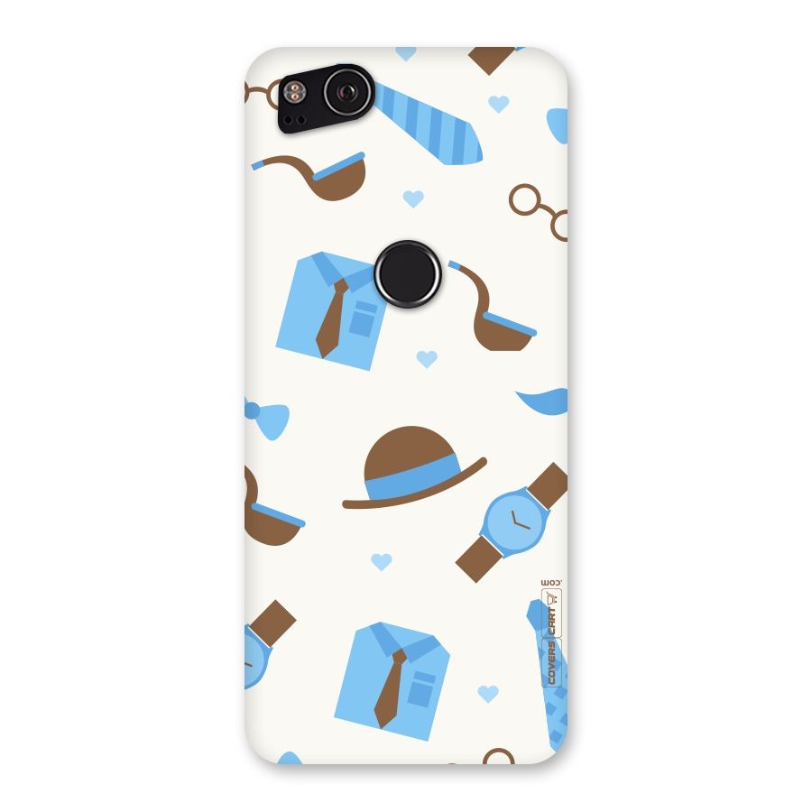Pipe Hat Watch Pattern Back Case for Google Pixel 2