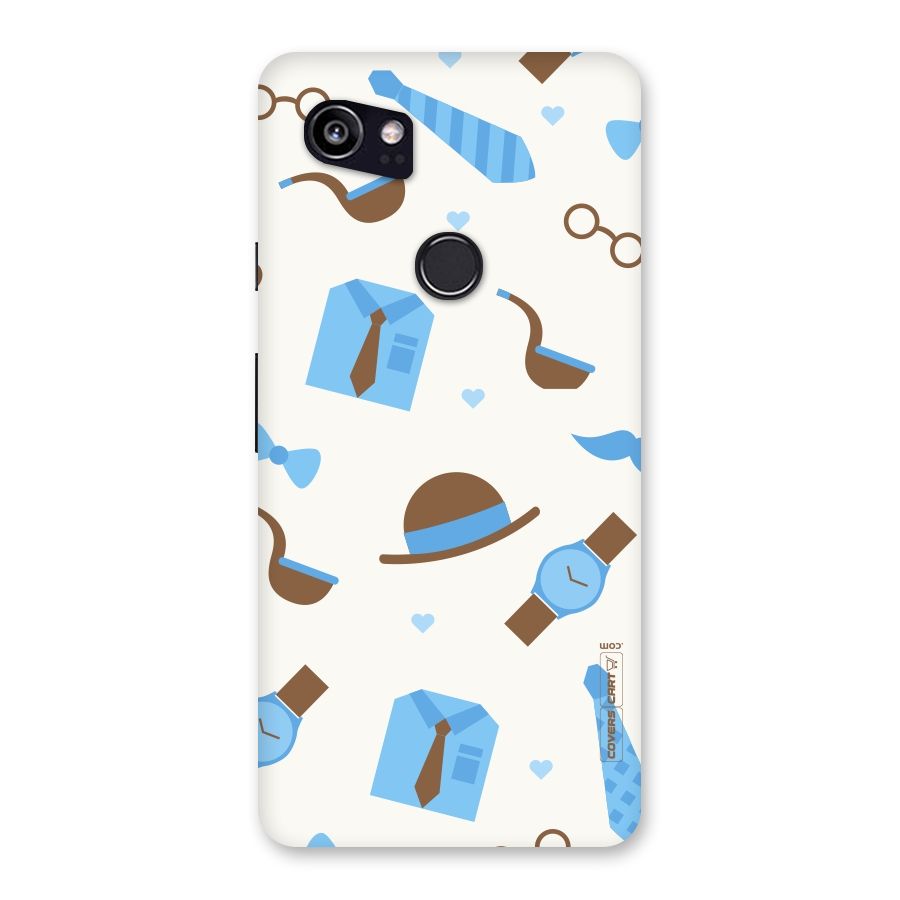 Pipe Hat Watch Pattern Back Case for Google Pixel 2 XL