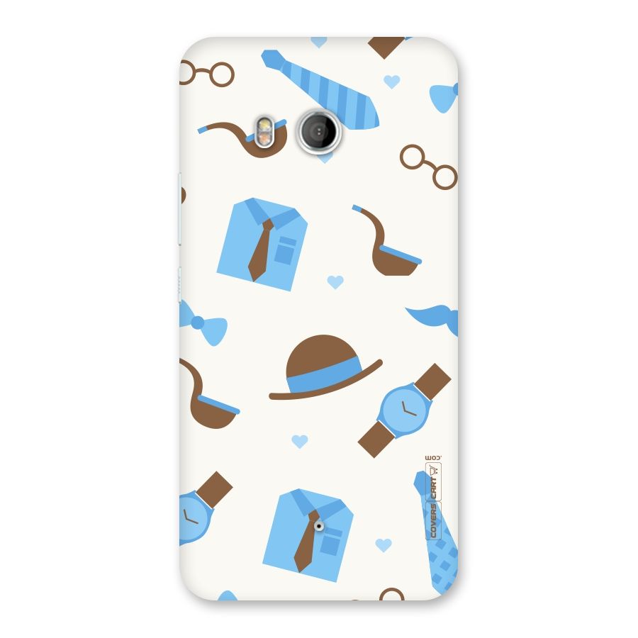 Pipe Hat Watch Pattern Back Case for HTC U11