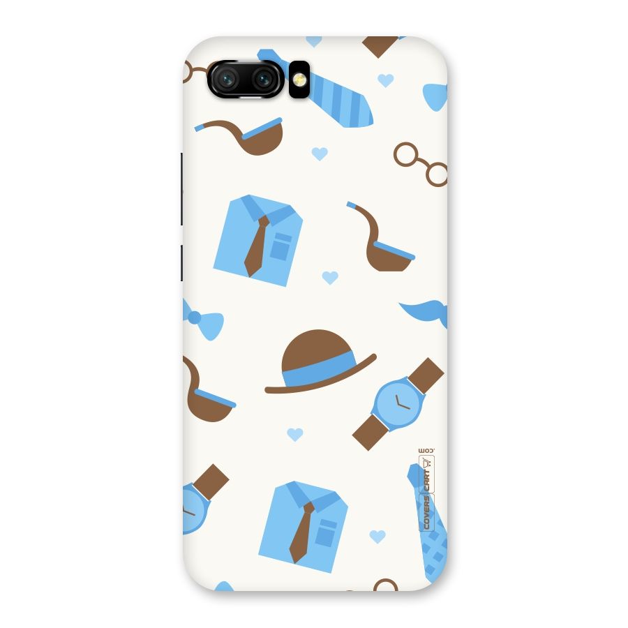 Pipe Hat Watch Pattern Back Case for Honor 10